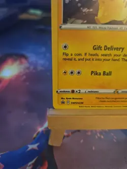 Pokemon TCG Pikachu SWSH234 Cosmos Holo Card with Great Swirl Pokemon Go NM - Image 5