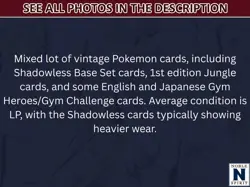 RM) Pokemon Card Lot Shadowless Base Set 1st Edition Jungle Gym Heroes Challenge - Image 2