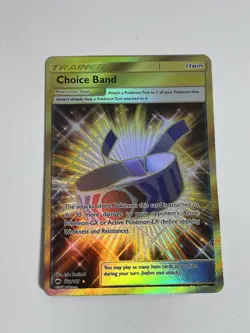 Pokemon Choice Band Burning Shadows Full Art SM Holo Card 162/147 Secret Rare - Image 2