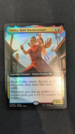 Mtg MagicCon Atlanta exclusive promo Sokka, Bold Boomeranger Foil - Image 1