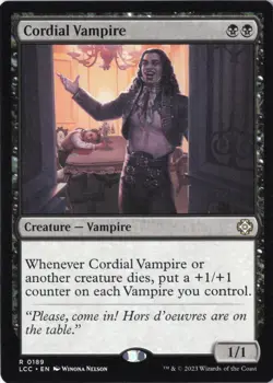 Cordial Vampire R Commander: The Lost Caverns of Ixalan 189 Near Mint - Image 1