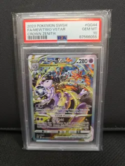 2023 Pokemon SWSH FA/Mewtwo VSTAR Crown Zenith PSA 10 GEM MINT - Image 1
