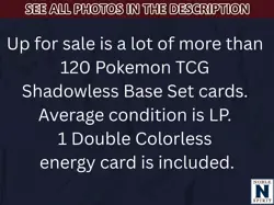 (RM) Pokemon TCG Vintage Base Set Shadowless Complete Energy Card Lot 120+ Cards - Image 2