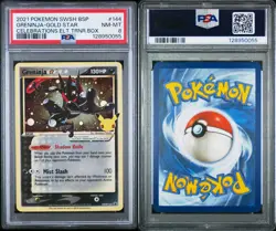 2021 Pokemon Celebrations SWSH BSP 144 Greninja Gold Star Holo PSA 8 Mint Rare - Image 3