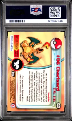 1999 TOPPS POKEMON TV #6 CHARIZARD PSA 5 - Image 2