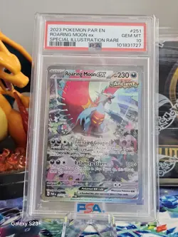 2023 POKEMON PAR EN-PARADOX RIFT #251 ROARING MOON EX PSA 10 Ships Fast! 🔥🔥🔥 - Image 1