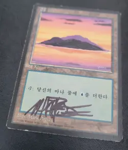Island (A) Korean Signed FBB 4th Edition - MP Magic the Gathering - Image 2