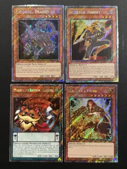 2025 YUGIOH RA04 1ST ED PLATINUM SECRET RARE INZEKTOR HORNET NM BONUS SET - Image 1