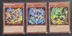 2025 YUGIOH MP25 1ST ED SECRET RARE SWORD / ICE / EXT RYZEAL NM SET - Image 1