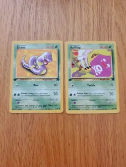 2 Team Rocket Pokemon Cards: Ekans & Koffing 1st Editions - Image 2