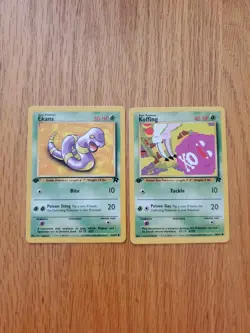 2 Team Rocket Pokemon Cards: Ekans & Koffing 1st Editions - Image 3