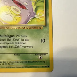 Koffing Pokemon Card German Smogon Pokemon 51/102 Base set - Image 4