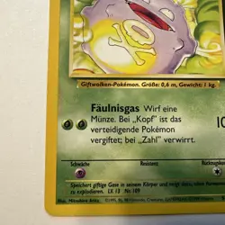 Koffing Pokemon Card German Smogon Pokemon 51/102 Base set - Image 5