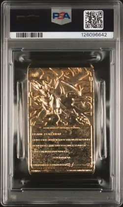 1999 BURGER KING POKEMON GOLD CARDS CHARIZARD PSA 4 - Image 2