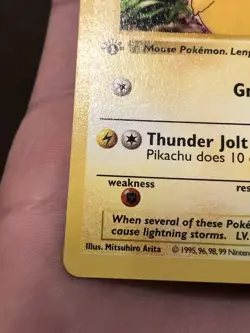 Pikachu Red Cheeks Shadowless 1st Ed NM 1999 Pokemon Base Set Card 58/102 - Image 4