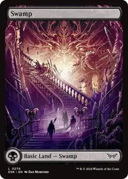 ~ Swamp (274) - Full Art ~ NM Foil ~ Duskmourn: House of Horror ~ MTG ~ - Image 1
