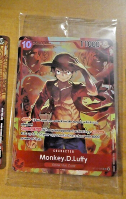 ONE PIECE ENGLISH CARD HOLO GAME CARTE Monkey.D.Luffy ST10-006 ALT EN SEALED - Image 1