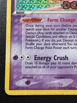 Deoxys 17/107 Attack Forme EX Deoxys Pokemon Card Reverse Holo Rare HP - Image 5