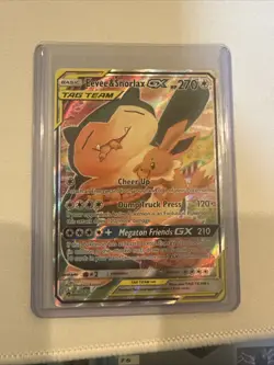 Eevee & Snorlax GX - SM169 - Pokemon Sun & Moon Promo Ultra Rare Card NM - Image 1
