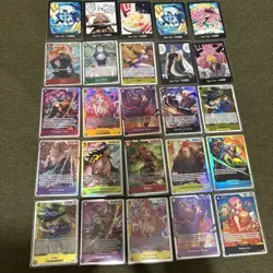 One Piece TCG SR/ Mixed LOT of 25 Foil Cards English Mixed Sets All NM - Image 1