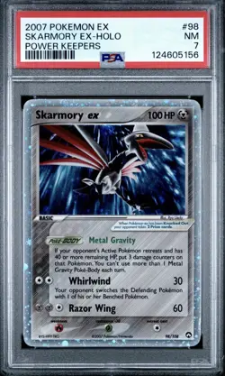 Pokemon TCG Card EX Power Keepers Skarmory ex 98/108 Holo Rare Graded PSA 7 - Image 1