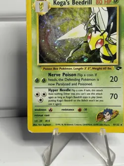 Pokemon Card - Koga's Beedrill 9/132 Gym Challenge Holo Rare - HP - Image 5