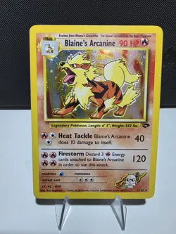 Blaine's Arcanine Holo Rare Gym Challenge 2000 Pokemon Card TCG 1/132 - Image 1