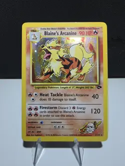 Blaine's Arcanine Holo Rare Gym Challenge 2000 Pokemon Card TCG 1/132 - Image 2