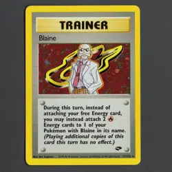 Pokemon TCG Blaine Trainer Gym Challenge Holo Card 17/132 - Image 1