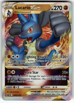 Lucario VSTAR SWSH214 SWSH: Sword & Shield Promo Cards HP Pokemon Card TCG - Image 1