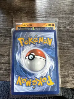 Larvitar Cosmo Holo Promo Card Pokemon TCG 110/193 Paldea Evolved Rare Fast Ship - Image 2