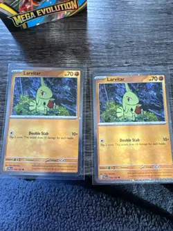 Larvitar Cosmo Holo Promo Card Pokemon TCG 110/193 Paldea Evolved Rare Fast Ship - Image 3