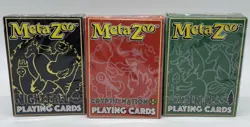 NEW Metazoo Kickstarter USPCC WPT Playing Cards 3 Deck Set Cryptid Nation - Image 1