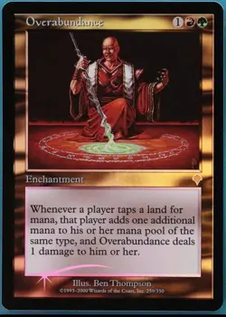 Magic the Gathering OVERABUNDANCE #259/350 Invasion Gold Foil Rare NM 2000 - Image 1