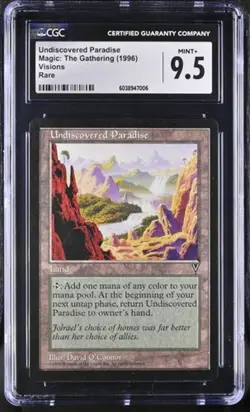 Undiscovered Paradise, Visions mtg. CGC 9.5 Mint+! - Image 1