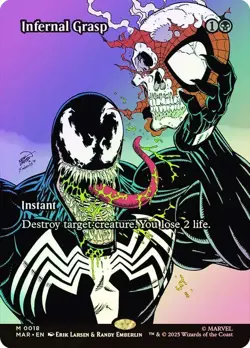 Infernal Grasp Foil Borderless Marvel's Spider-Man NM MTG - Image 1