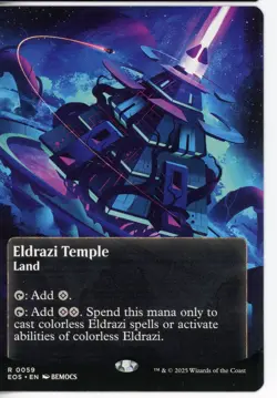 2025 Magic the Gathering Eldrazi Temple Land Borderless Edge of Eternities Nr/Mt - Image 1