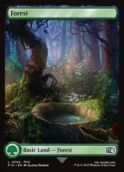 MTG Forest (0306) - Foil NM-Mint Final Fantasy - Image 1