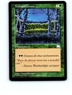 Tranquil Grove Green Rare Weatherlight MTG NP Near Mint or Better - Image 1