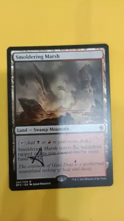 MTG - Smoldering Marsh, Battle for Zendikar SIGNED - Image 1
