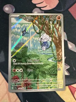 Pokemon TCG Meditite Stellar Crown 153/142 Illustration Rare NM - Image 1