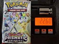 Pokemon Prismatic Evolutions Booster Pack Sealed 22.60g 3.70mm Heaviest! - Image 1
