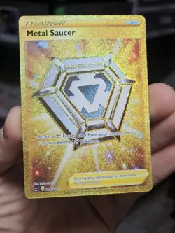 Pokemon TCG: Metal Saucer Sword & Shield 214/202 Holo Secret Rare MP/HP - Image 2