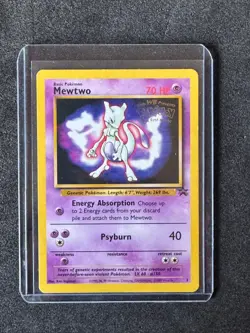 Pokemon Mewtwo 1999 Kids WB 1st Movie WOTC #3 Black Star Promo - Image 3