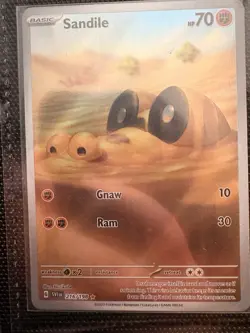 Pokemon Sandile Illustration Card 216/198 Scarlet & Violet Base - Image 1