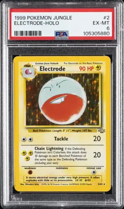1999 POKEMON JUNGLE #2 ELECTRODE-HOLO PSA 6 - Image 1