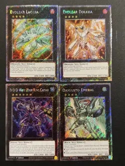 2025 YUGIOH RA04 1ST ED PLATINUM SECRET RARE EVOLZAR LAGGIA NM BONUS SET - Image 1
