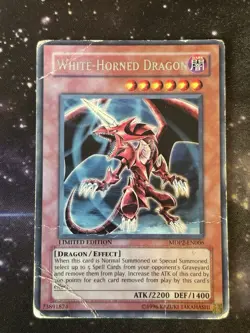 White Horned Dragon MDP2-EN006 Limited Edition Rare Holo Yugioh TCG - HP - Image 1