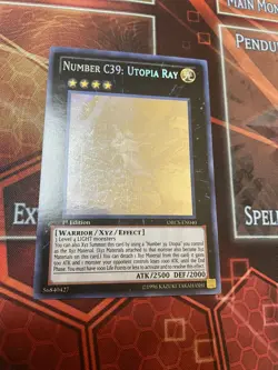 Yugioh! Number C39: Utopia Ray ORCS-EN040 Ghost Rare 1st Edition VLP/NM - Image 1