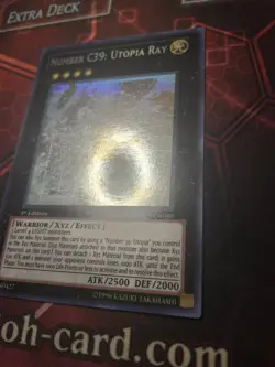 Yugioh! Number C39: Utopia Ray ORCS-EN040 Ghost Rare 1st Edition VLP/NM - Image 2